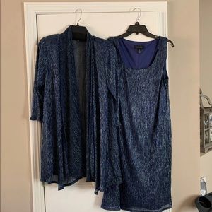 Blue special even dress and cover!